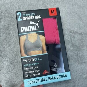 Puma Women's M Seamless Sports Bra Pink Nylon a1789